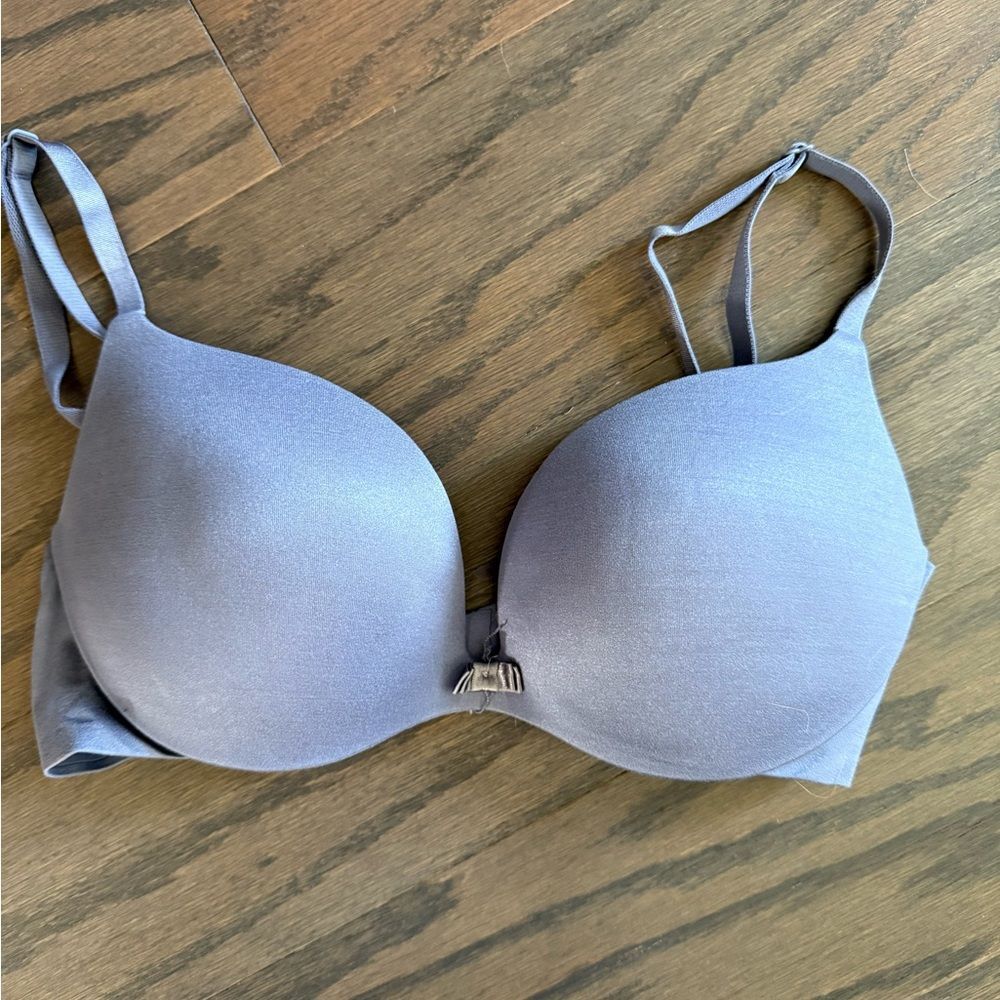 Victoria's Secret Blue Gray Push-upT-Shirt Bra with Molded Cups